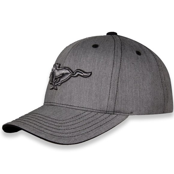 Ford Mustang Heather Fabric Raised Logo Hat - Picture 4 of 6